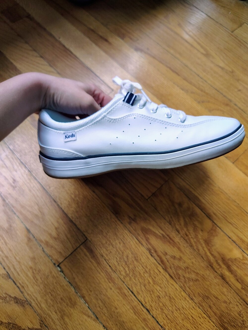 Keds Spirit White Leather Sporty Sneakers Size 7.5